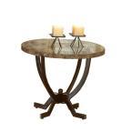 lot 57 image: Hillsdale Furniture Monaco End Table - Espresso  Faux Marble - NEW