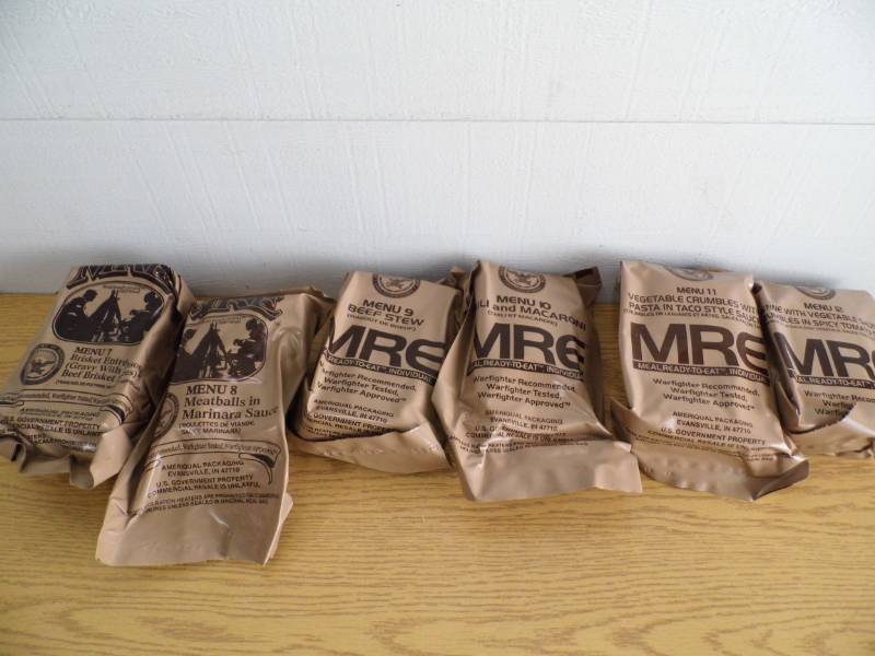 Lot of 6 MRE Meals