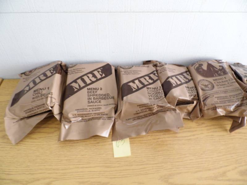 Lot of 6 MRE Meals