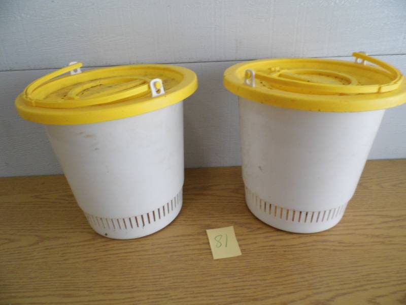Lot of 2 Frabill Minnow Buckets