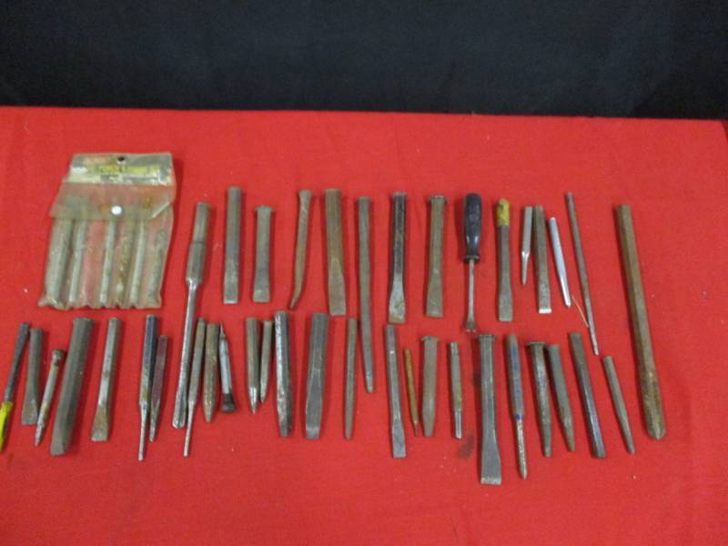 lot 84 image: Assortment of Punches and chisels