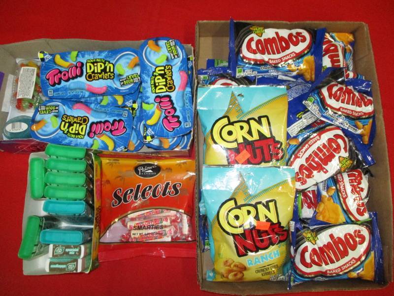 lot 134 image: Corn Nuts, Combos and Sour Worms and Mints
