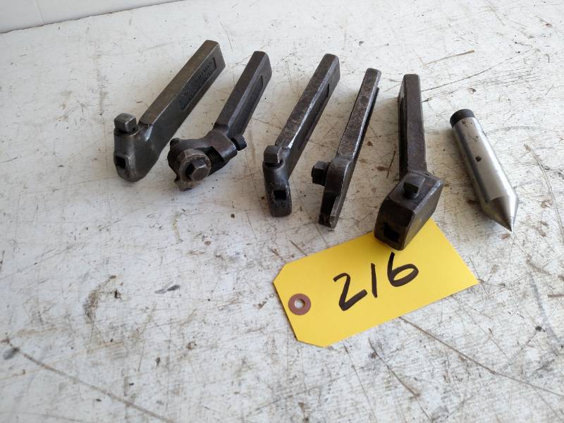 lot 216 image: (5) Tool Holders & Dead Center...