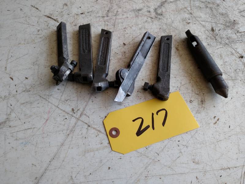 lot 217 image: (5) Tool Holders & Dead Center...