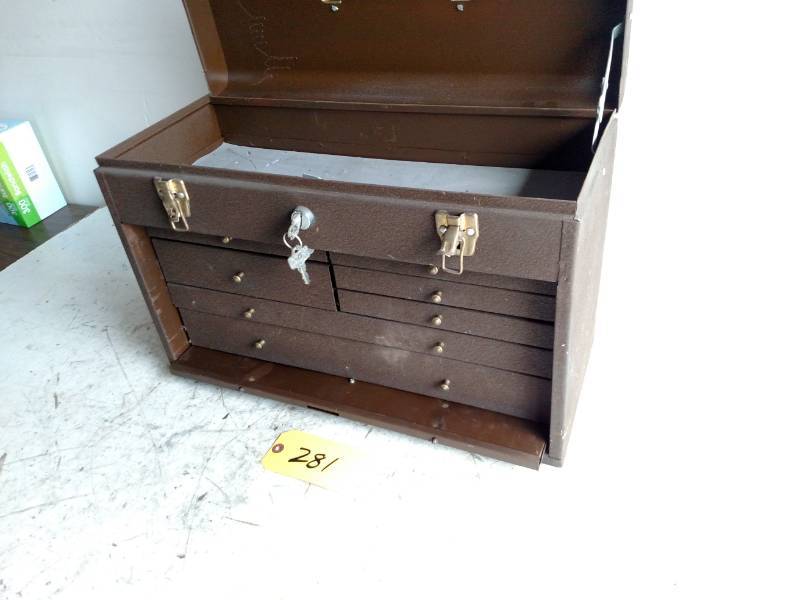 lot 281 image: 7 Drawer Machinists Tool Box...