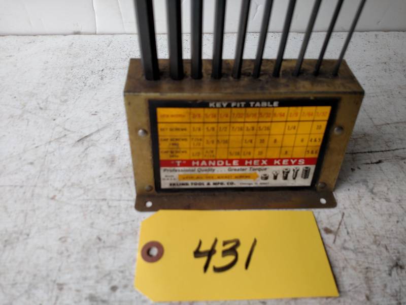 lot 431 image: Eklind T-Handle Hex Key Set, 332-3...