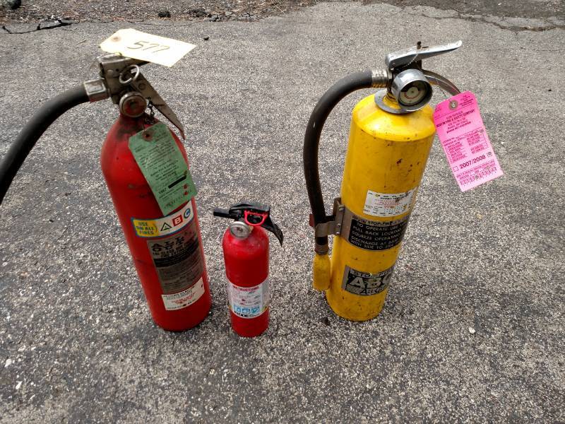 lot 577 image: (3) Asstd Fire Extinguishers...