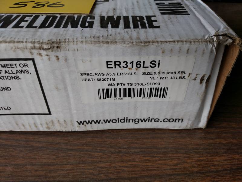 lot 586 image: Spool of Stainless Steel .035 Weldi...