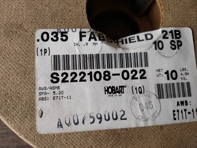 lot 589 image: Spool of .035 Welding Wire Hobart F...