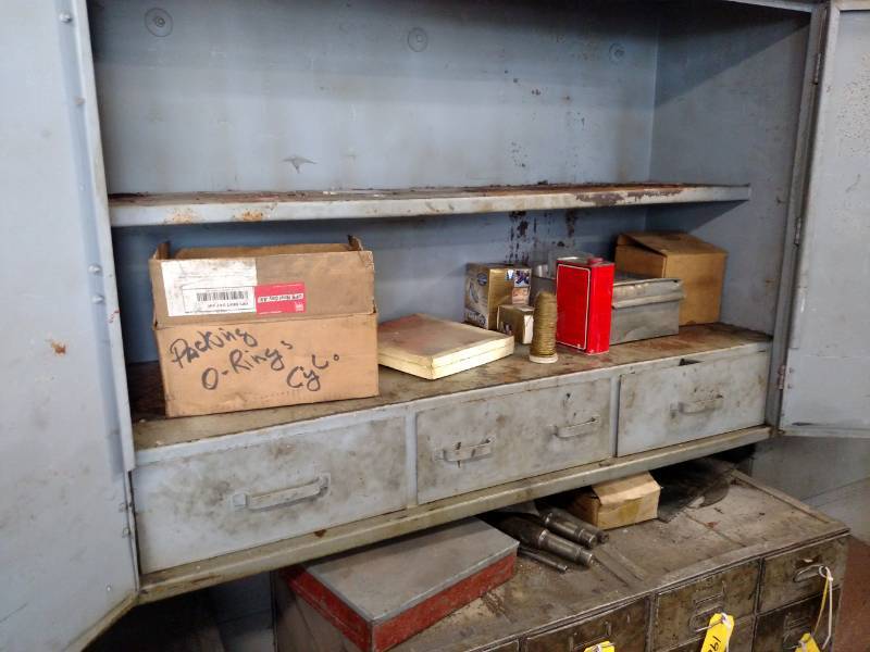 lot 115 image: 2 Door Cabinet with Contents, 52x18...
