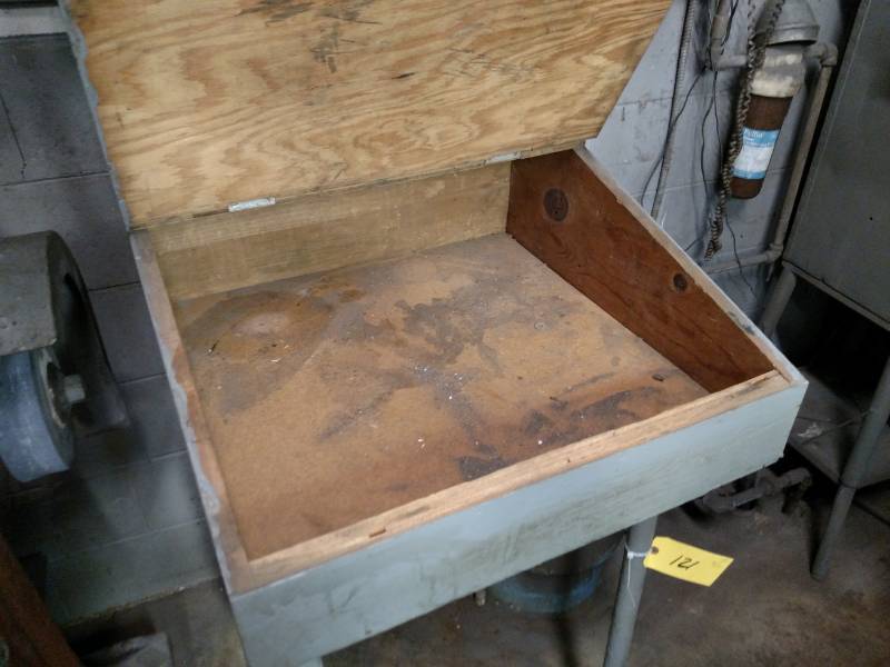 lot 121 image: Foremans Desk & Cabinet with Stand...