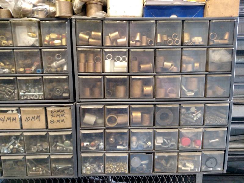 lot 123 image: (5) Parts Cabinets with Contents...