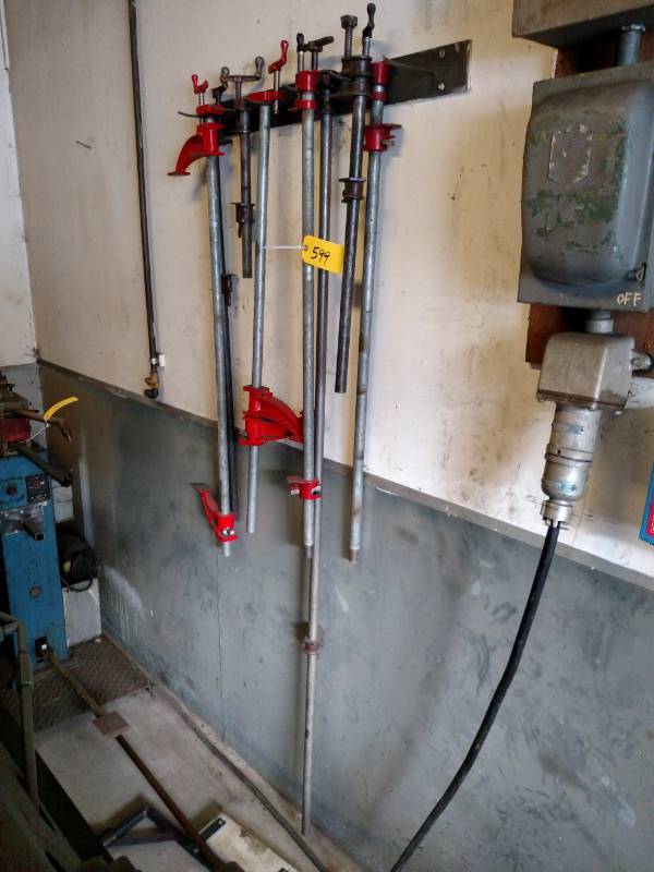 lot 599 image: (9) Bar Clamps...