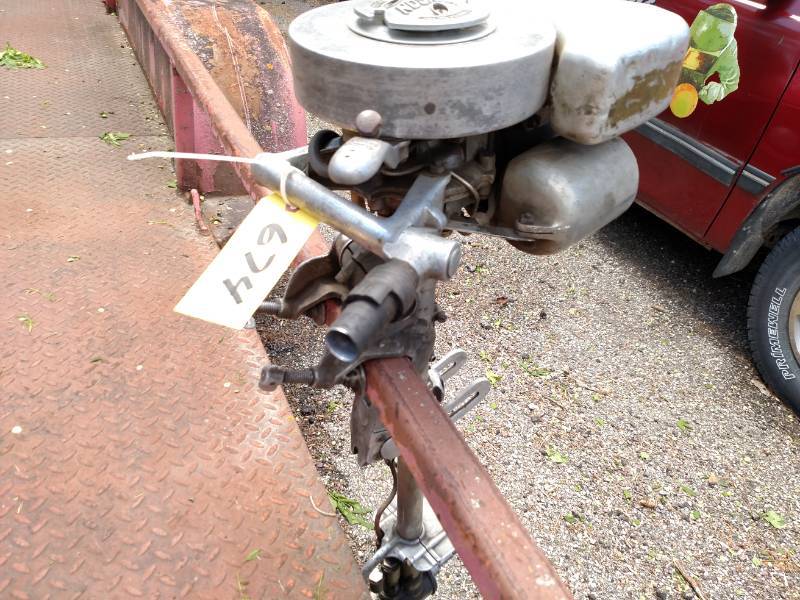 lot 674 image: Vintage Johnson Outboard Motor, Has...