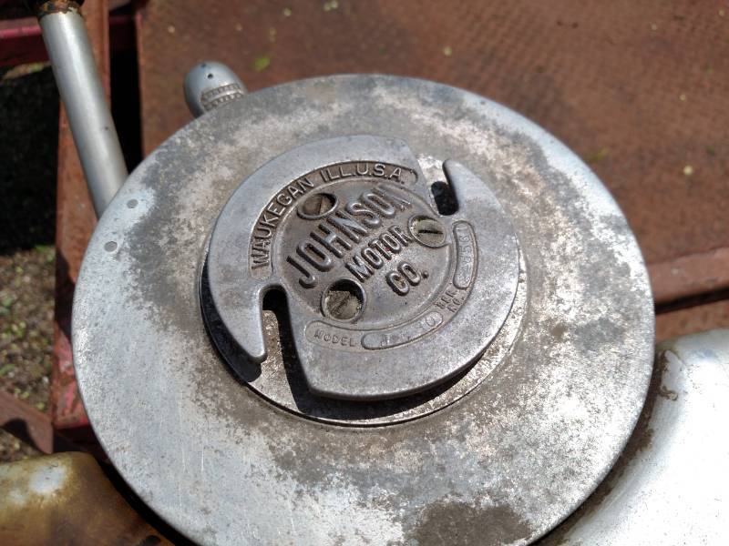 lot 675 image: Vintage Johnson Outboard Motor, Has...