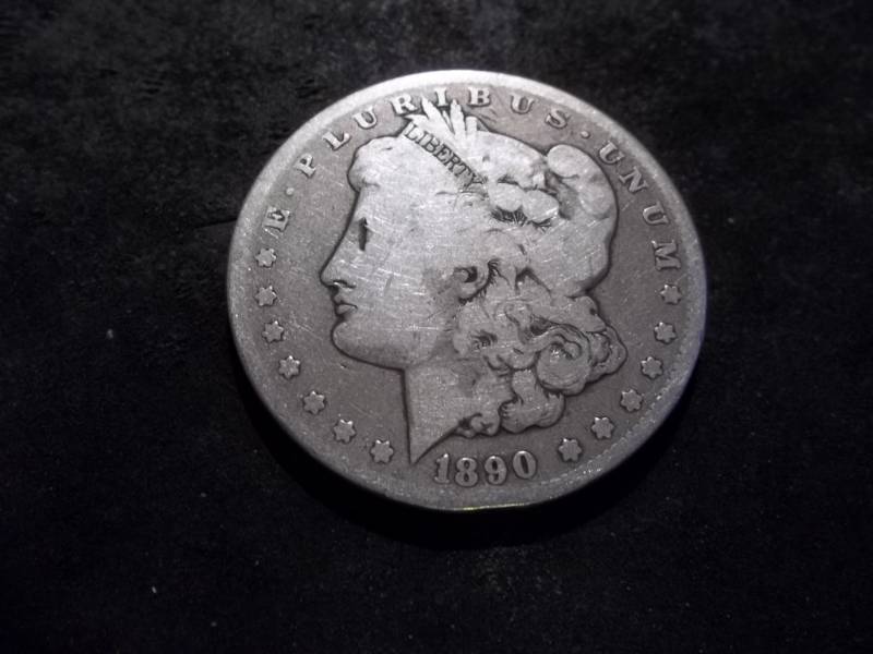 lot 1 image: 1890 CC  Morgan Silver Dollar