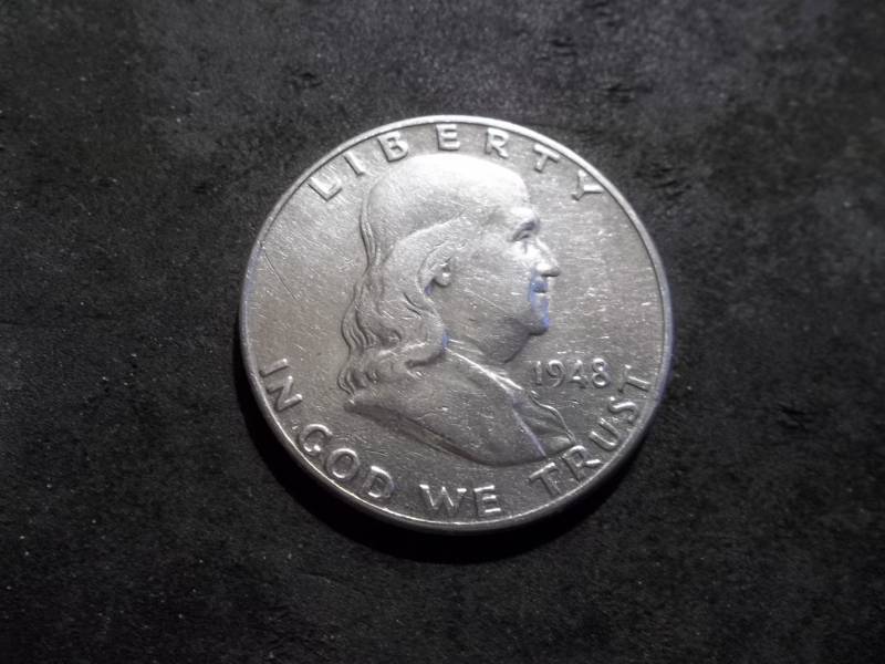 lot 90 image: 1948 D Franklin Half Dollar
