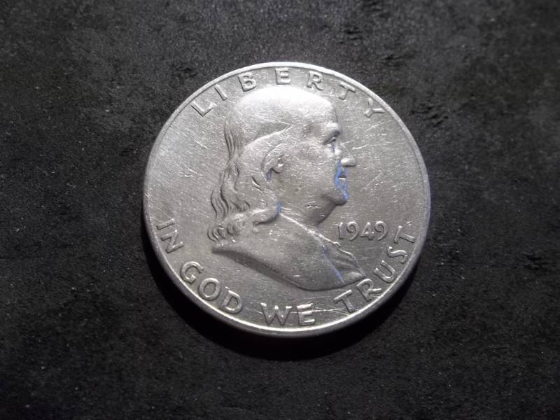 lot 93 image: 1949 S Franklin Half Dollar