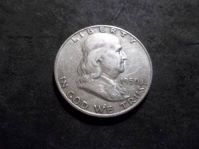lot 95 image: 1950 D Franklin Half Dollar