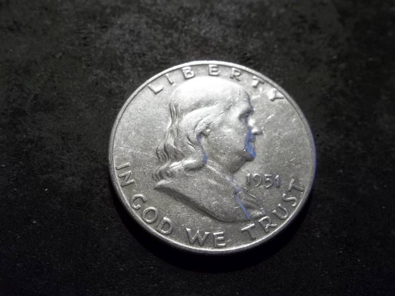 lot 97 image: 1951 D Franklin Half Dollar