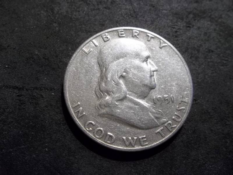 lot 98 image: 1951 S Franklin Half Dollar