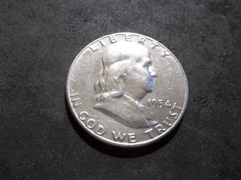 lot 107 image: 1954 S Franklin Half Dollar