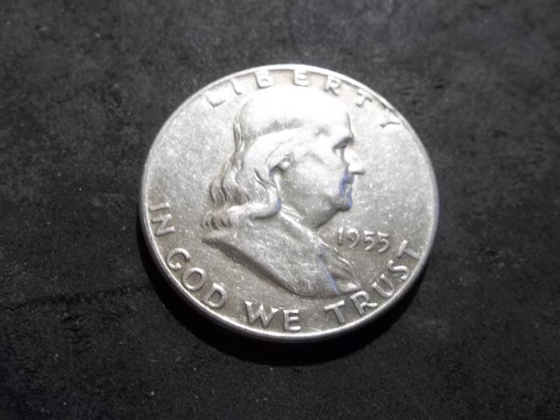 lot 108 image: 1955 Franklin Silver Half Dollar