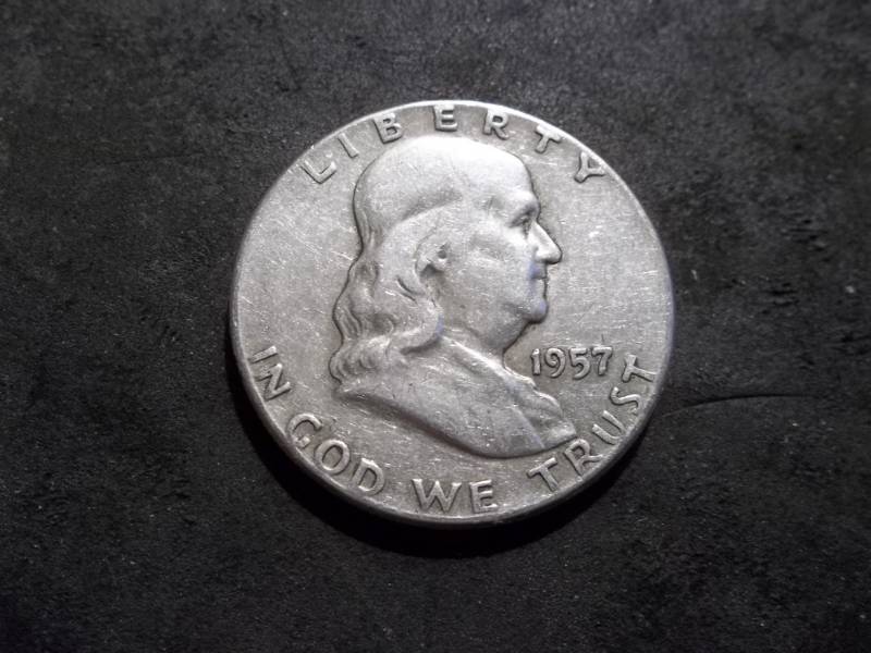 lot 110 image: 1957 Franklin Half Dollar