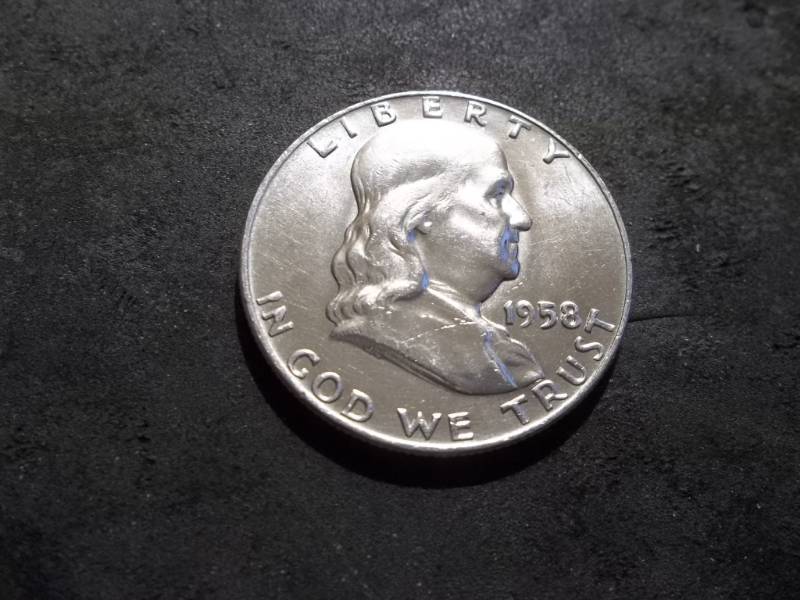 lot 113 image: 1958 D  Franklin Half Dollar
