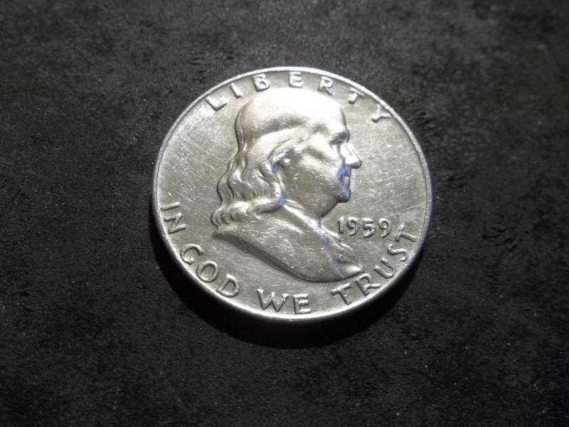 lot 115 image: 1959 D Franklin Half Dollar