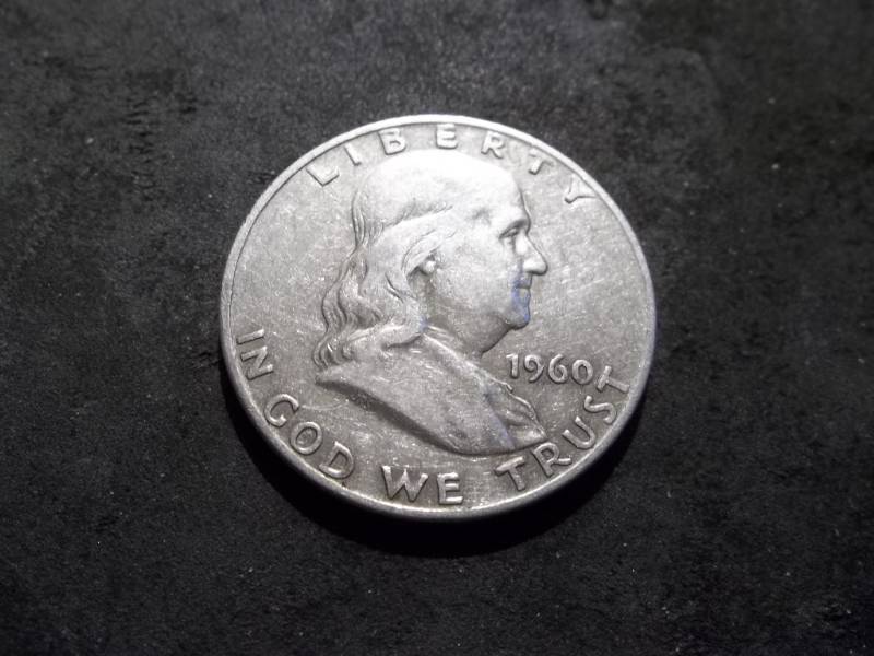 lot 117 image: 1960 D Franklin Half Dollar