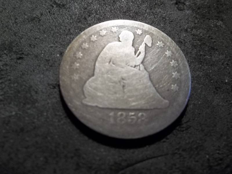lot 126 image: 1858 Seated Liberty Quarter