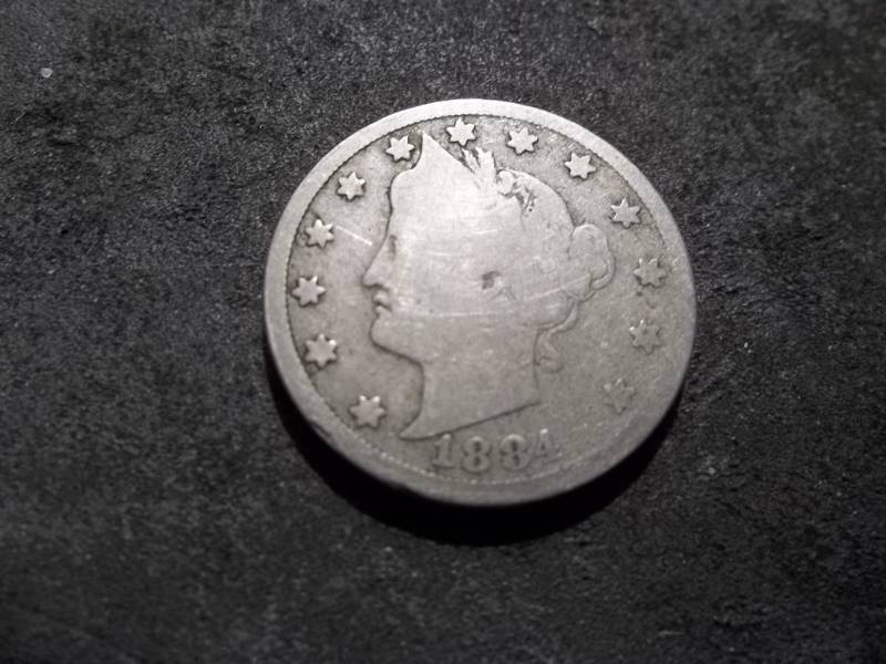 lot 130 image: 1884 V-Nickel