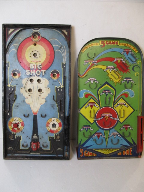 lot 21 image: 2 Vintage Bagatelle Pinball Games