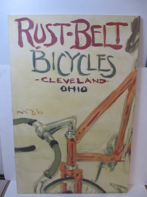 lot 23 image: Large Vintage Style RUST-BELT BICYCLES  Canvas Print