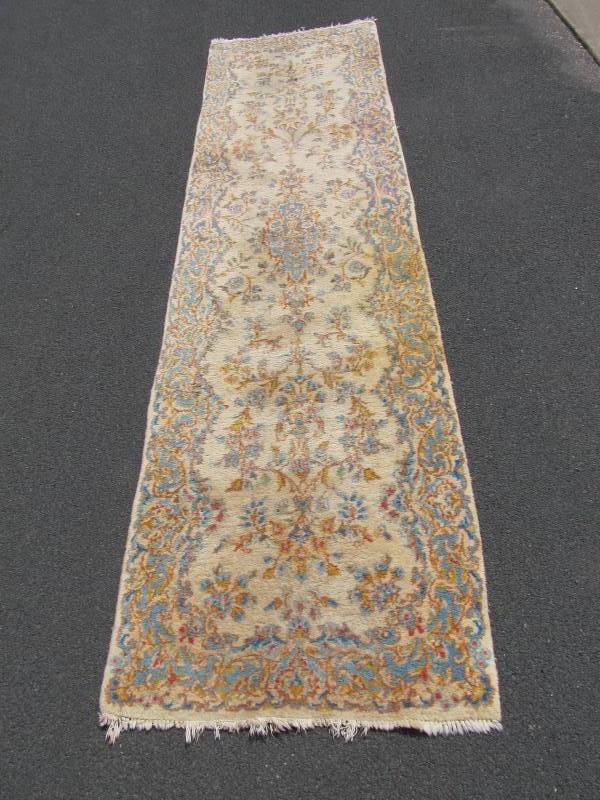 lot 90 image: Vintage Hand Knotted Long Runner Rug