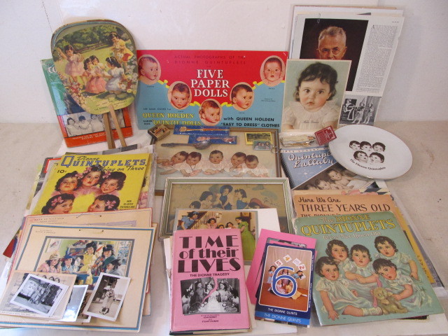 lot 111 image: Large Collection of Vintage DIONNE QUINTUPLETS Memorabilia
