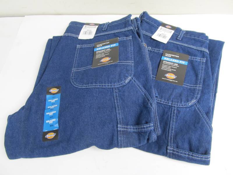 lot 122 image: 2 Pair of NEW Dickies Mens Carpenter Jeans - 38 x 32