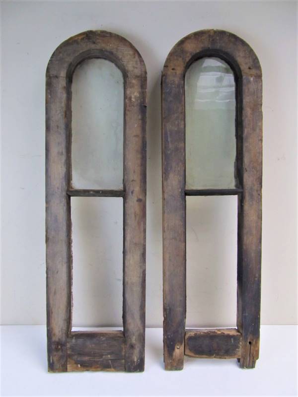 lot 135 image: Pair of Antique Architectural Arch-Top Windows