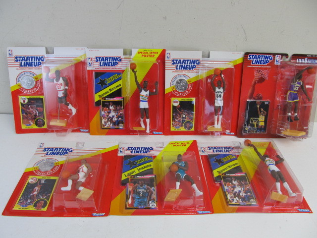 lot 212 image: Group of Mint In Box NBA Basketball Starting Lineup Figures