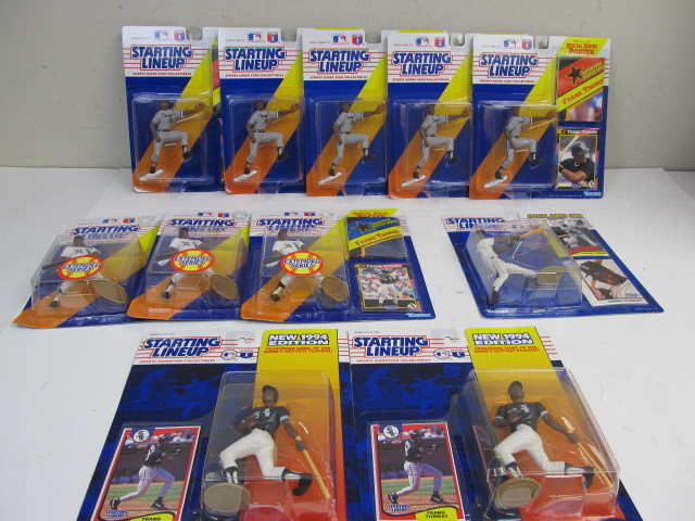 lot 217 image: Group of Mint In Box MLB Baseball FRANK THOMAS Starting Lineup Figures