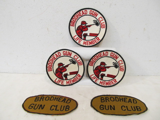 lot 181 image: Group of Old Vintage BRODHEAD (Wisconsin) Gun Club Patches