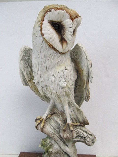 Beautiful Signed Giuseppe Armani Owl Statue Little Canada Estate