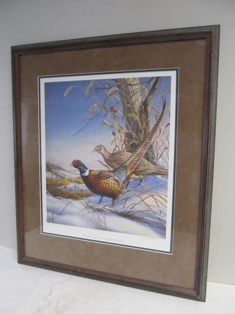 lot 251 image: Framed Signed Numbered James Meger Artists Proof Print - Autographed by HERB BROOKS