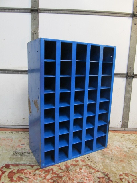 lot 256 image: Large Vintage Metal Parts Organizer Cabinet