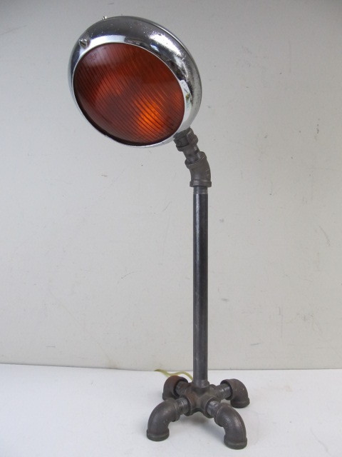 lot 259 image: Vintage Chrome Truck Fog Light Table Lamp