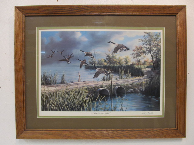lot 235 image: Ken Zylla Signed Lifting to the North Geese in Flight Print