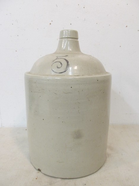 lot 265 image: Antique 5 Gallon Stoneware Jug