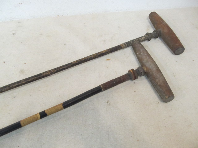 lot 266 image: Pair of Original Antique Abercrombie & Fitch Polo Mallets 