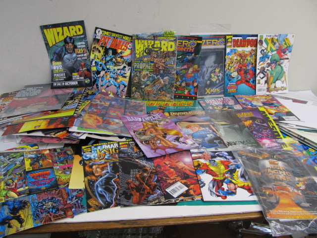 lot 164 image: Large Lot of Assorted Comic Books Posters & Promo Items